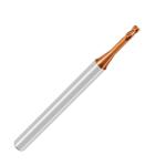 HRC55 1mm Solide Carbide End Mill 2 Flutes Long Neck Short Flutes Square End