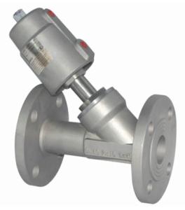 China Flange Stainless Steel Y Type Pneumatic Angle Seat Valve factory