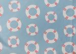 85% Polyester Digital Printing Fabric For Swimsuit Sky Blue Swim Ring 200GSM