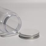 500ml Clear Plastic PET Bottle For Juice / Nut Storage With Custom Logo