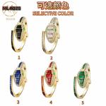 Luxury Design Snake Shape 5 Colors Option Quartz Watch for Ladies