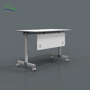 China Rectangular White Folding Table with 25mm Thickness Top Included factory