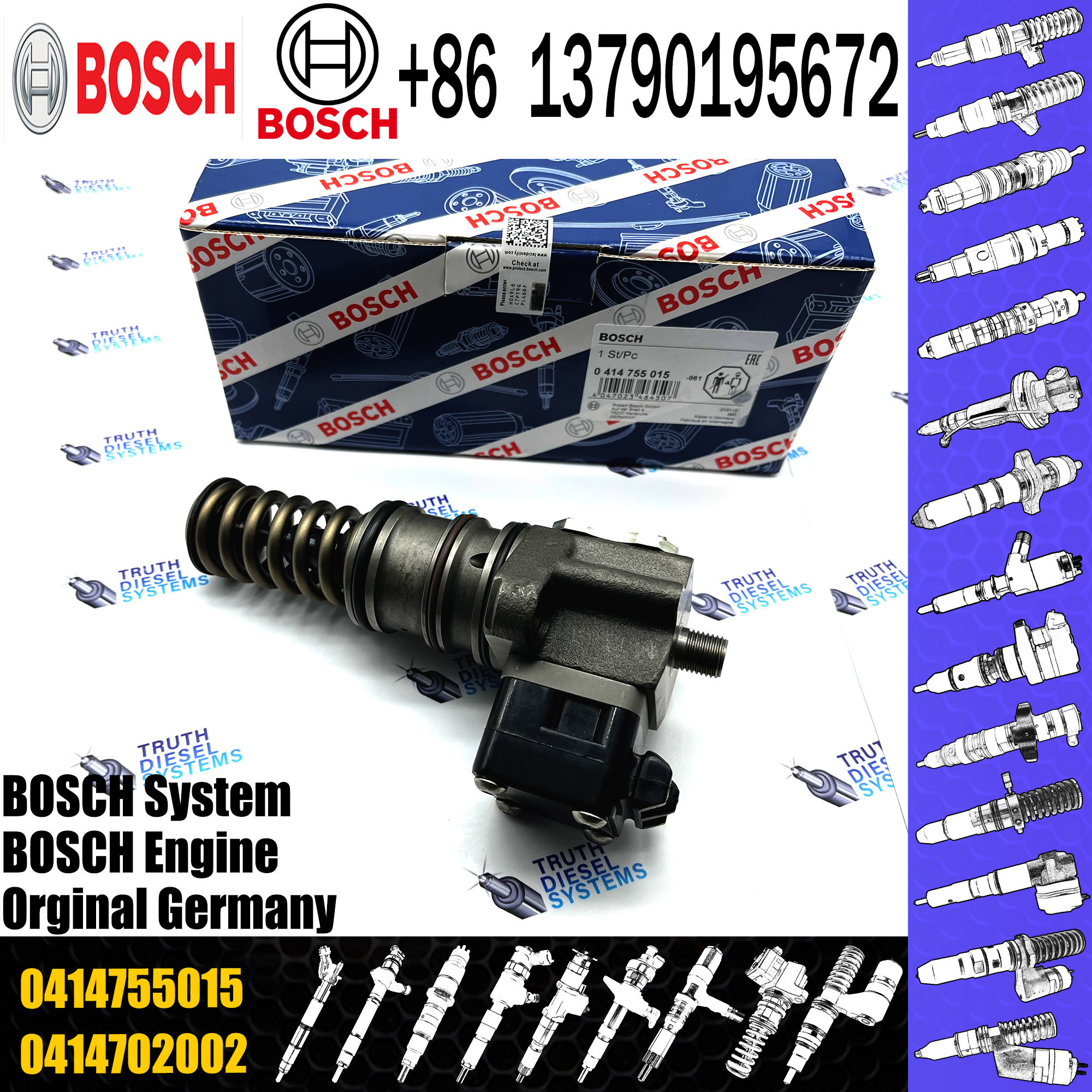 High Quality Diesel Fuel Unit Pump 0986445011 0414755014 0414755015 For