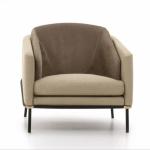 Leisure Single Sofa Arm Chair Enveloping Shape Fabric Living Room Seater