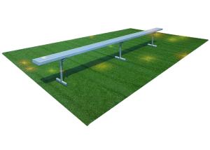 China Convenient / Flexible Outdoor Aluminium Seating Aluminum Team Benches For Courts factory