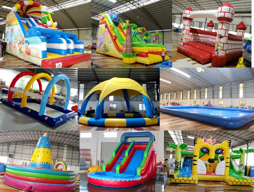 Bouncy slide inflatable fun castle infatable slide for amusement park