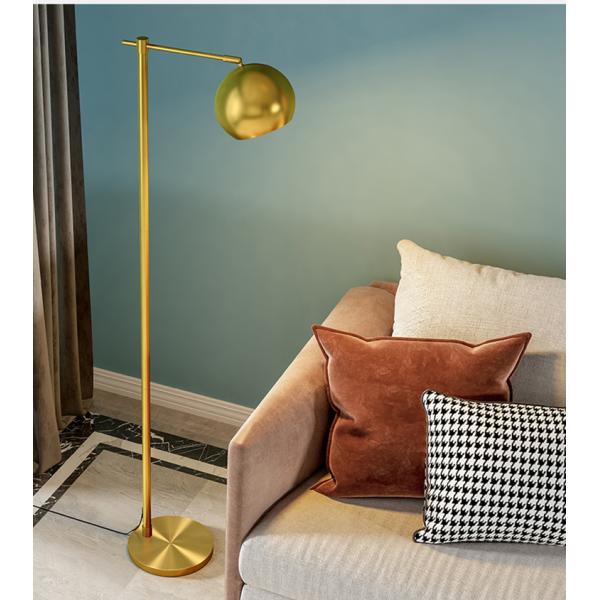 Gold Floor Lamp Modern E27 Standing Lamp Corner Light Reading Light Plated Brass led stand lamp(WH-MFL-65)