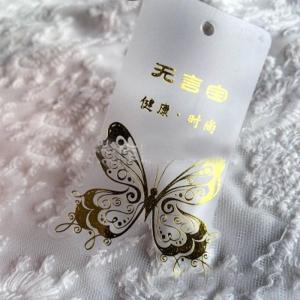 China UV Varnishing Disposable Off White Plastic Hang Tags factory