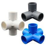 Three Dimensional PVC Drainage Pipe Fittings Four Way Right Angle Plastic Joint