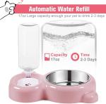 Detachable Pet Water Food Bowl Stainless Steel Automatic Water Dispenser For