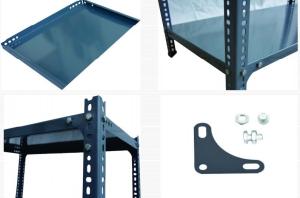 China Light Duty Steel Slotted Angle Shelving 5 Layers Warehouse Storage Shelving factory