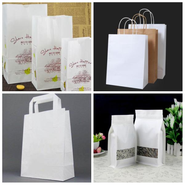 120gsm High Strength Bleached Kraft Paper For Carrier Bags Superior CD Strength