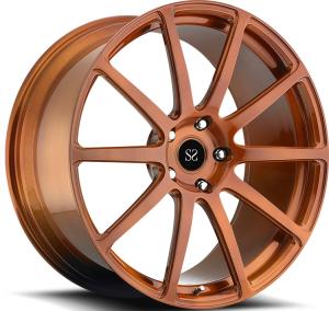 China Satin Bronze 22 23 24 inch 1- Piece Forged Wheels For Chevrolet Camaro 5x120.65 factory