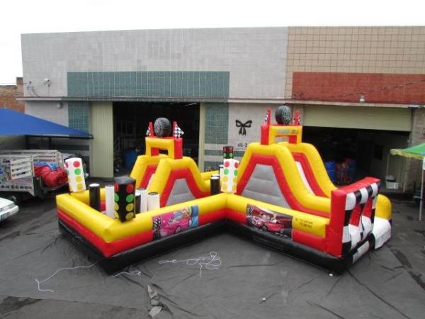 0.55mm PVC Inflatable Jumping Bouncer Castle Obstacle Course Slide Combo Play