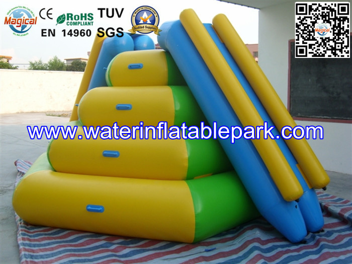 Professional Inflatable Water Climbing Tower With Slide For Water Park
