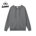 Cheap Streetwear Embroidery Designer Oversize Zip Up Hoody 100% Cotton Pullover