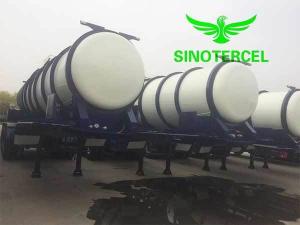 China Tri Axles Chemical Tanker Trailer 55000L Acid Transport Trailers factory