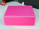 Pink Corrugated Plastic Box Impact Resistant Flat Surface