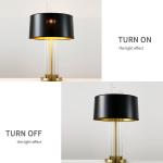 U80340TO PVC Lampshade LED Crystal Table Lamp For Bedroom