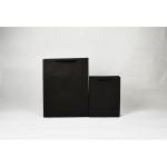 Customizable Luxury Shopping Paper Bag Black Shopping Bag With Handle