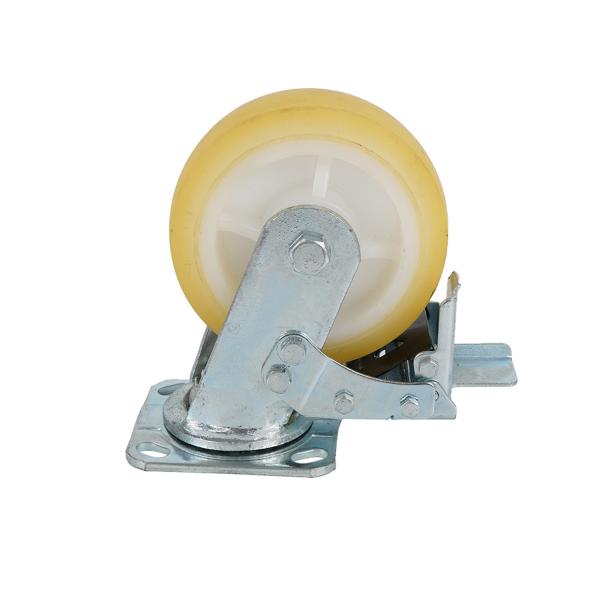 100mm/125mm/150mm/200mm Diameter Yellow Transparent TPR Heavy Duty Swivel Lock