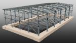 Angle Bracing Prefabricated Steel Frame Buildings Warehouse Quick Build