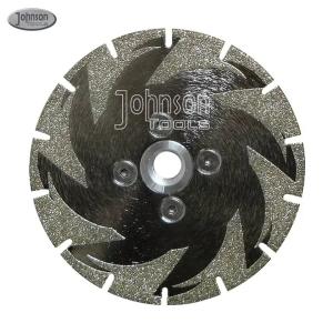 China Electroplated Double Sided Maple Leaf Diamond Saw Blade Cutting Grinding Marble Glass Vanity Blade Disc factory