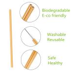Natural Bamboo Straws Eco Alternative to Plastic Straws for Beverage Drinking