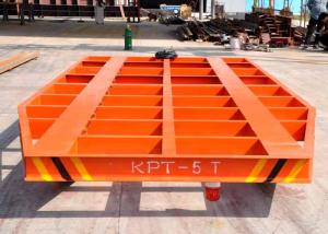 China Transformer Plant Motorized Rail Cart , Remote Control Material Transfer Trolley Rail Carry Trailer factory