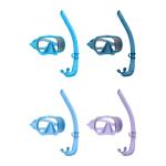 Single Tempered Glass Silicone Dry Snorkel Mask and Snorkeling Set for Adult in