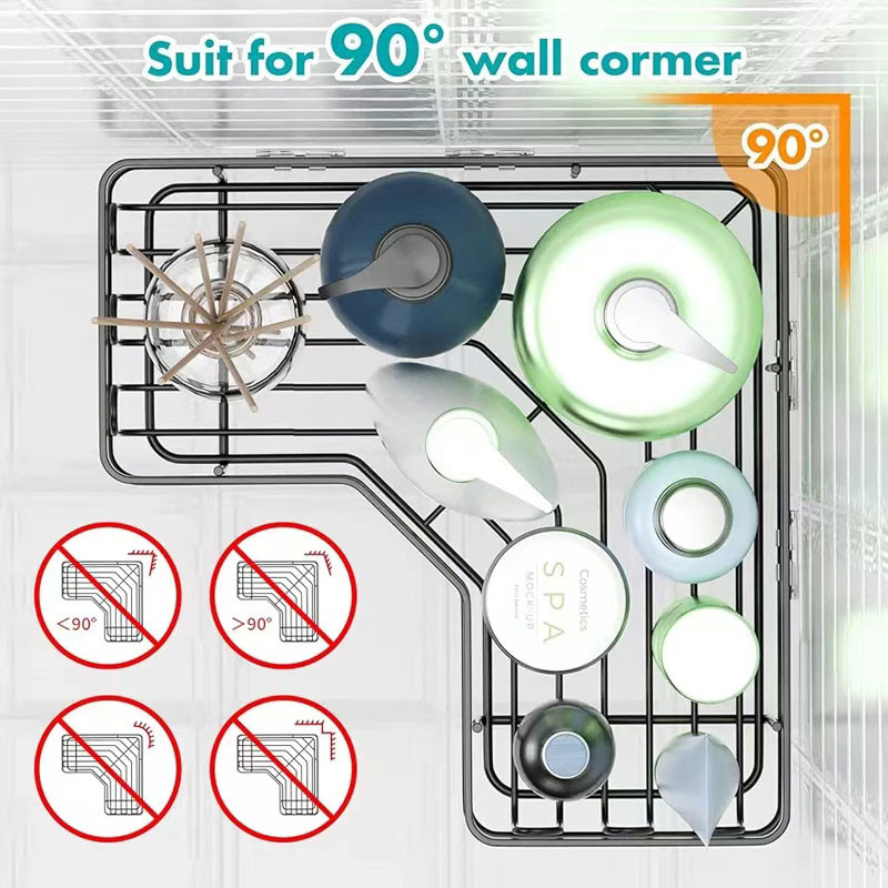 5-Pack Wall Mounted Adhesive Shower Organizer with Soap Holder and Toothbrush