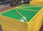Green Mesh Yellow Frame Construction Safety Screens Movable Perforated