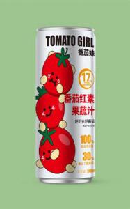 China Delicious Tomato Fruit Juice 330ml aluminum cans with Low Carbohydrates Energy Content and No Fats factory