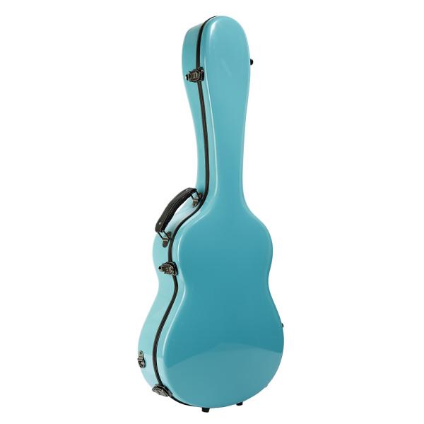 41 Inch Fiberglass Acoustic Guitar Hard Case With Backpack Straps Blue Silk