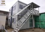 Glass Wool Double Container House Non - Combustible With Platform and Stairs
