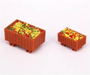 China ABS Square rectangular flower beds---1:100model scale sculpture,plastic flower pots,model stuffs factory