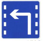 Rectangle Single Lane Driving Direction Sign Blue Color Traffic Sign Sheet