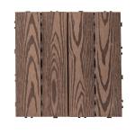 Snap together Wood Deck Tiles Embossed Lightweight Deck Tiles