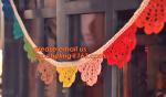 Rustic wedding decor burlap lace bunting jute banner,festival, Rainbow Cotton