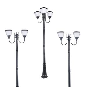 China Aluminum IP65 Solar Lighting Villa Street Light Yard Electricity Power Pole LED Lamp factory