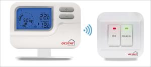 China Wireless Boiler Room Thermostat Heating And Cooling With LCD Display factory