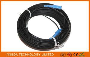 China SC / UPC 200 Meters Fiber Optic Patch Cord FRP Square FTTH Drop Fiber Optic Jumper factory