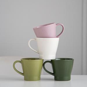 China Reusable Ceramic Coffee Cup Set 300ml Nordic Porcelain Mugs For Tea And Cappuccino factory