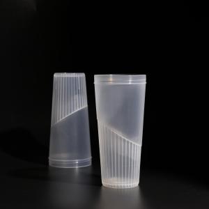 China Crystal Clear Plastic PP Cup With Lids For Iced Beverage FDA Approved factory