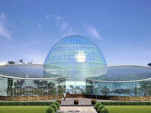 China Galvanized Pipe Sightseeing Greenhouse Restaurant Custom Shaped 4600㎡ factory