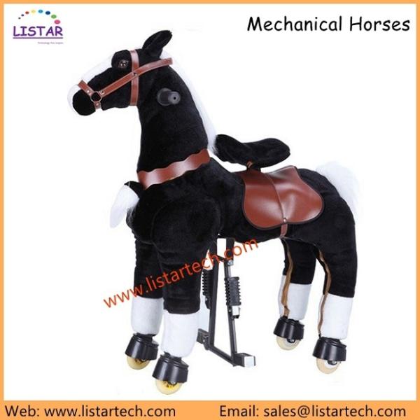 Adult Horse Action Pony, Ride on Toy, Mechanical Moving Horse, Black Giddyup for