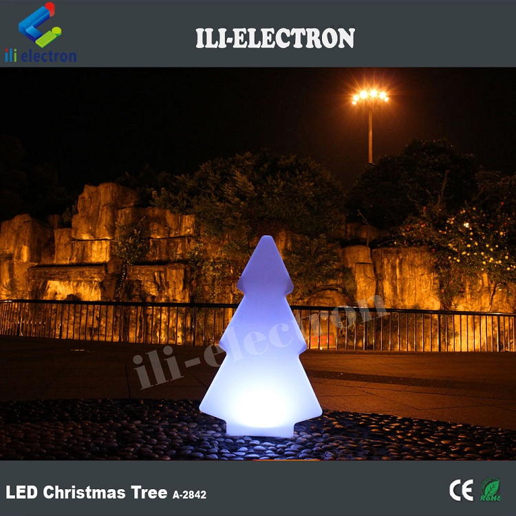 outdoor led glow christmas tree shaped light for holiday