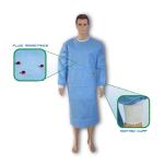 Long Sleeve Non Sterile / Sterile 42GSM Disposable Isolation Gown