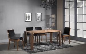 China Modern Dining Room Furniture,Walnut Wood Dining Table,Chiars factory