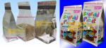 Top zip plastic bag food packaging/ 3 side seal zipper bag/ stand up pouch k bag